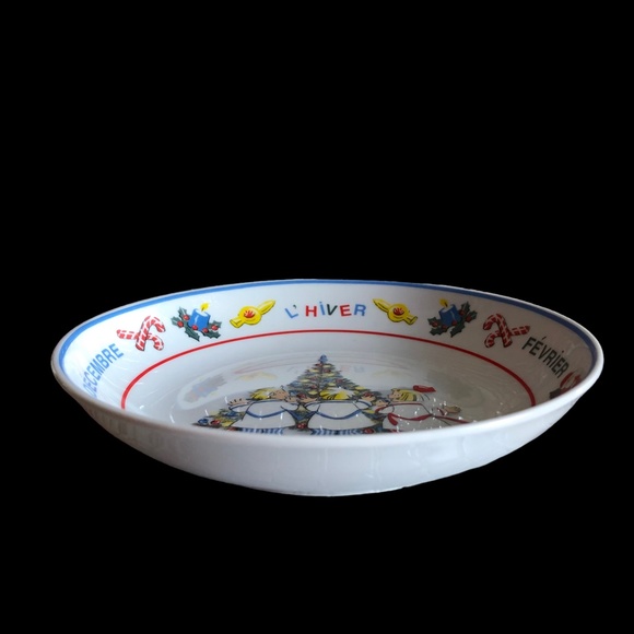 Guy Degrenne The Triplets Winter Porcelain Bowl Children - Picture 2 of 7